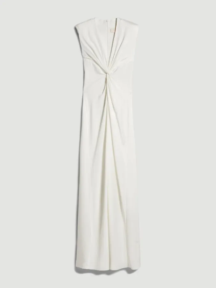 Woman Envers Satin Draped Dress White Maxmara Dresses