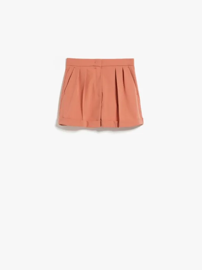 Woman Gabardine Wool Shorts Salmon Maxmara Trousers Woman Gabardine Wool Shorts Salmon Maxmara Trousers