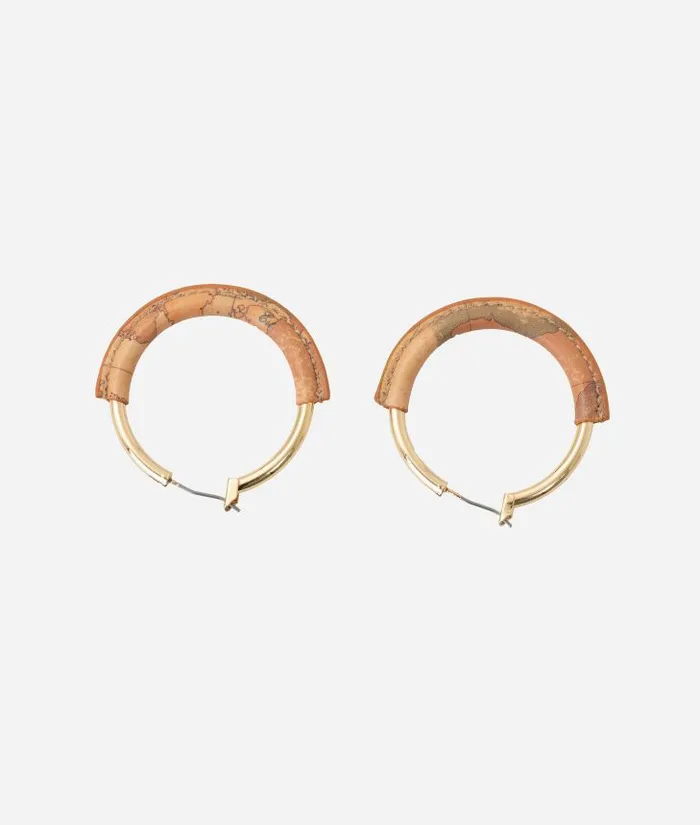 Woman Jewelry Alviero Martini Hoop Earrings With Geo Classic Detail Gold