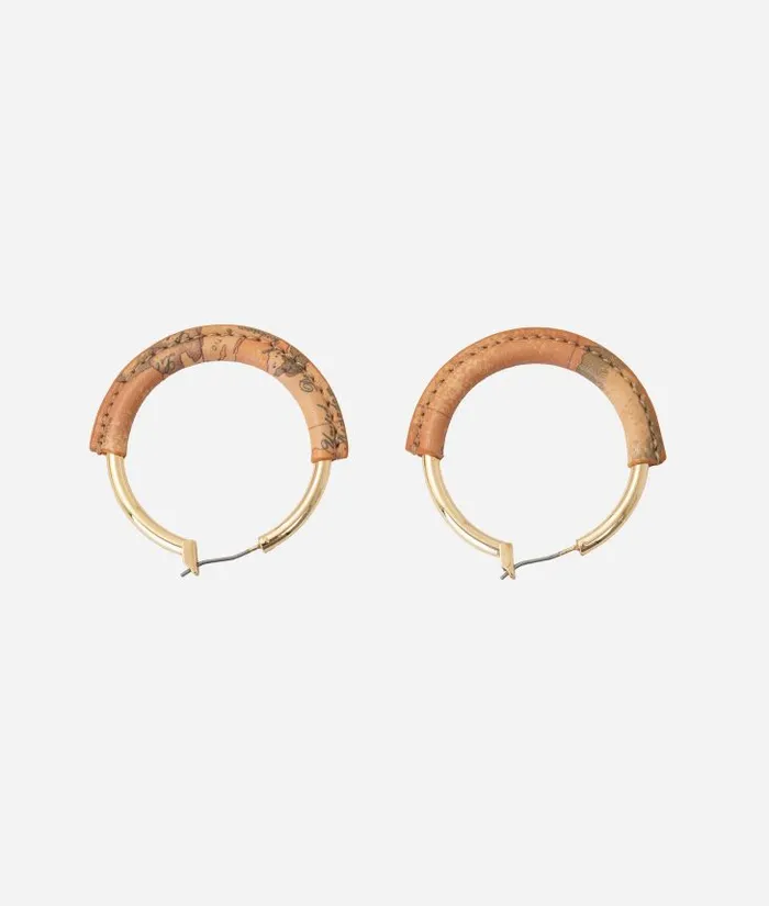 Woman Jewelry Alviero Martini Hoop Earrings With Geo Classic Detail Gold
