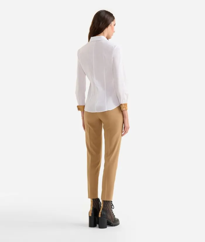Woman Knitwears Shirts and Tops Alviero Martini Stretch Cotton Poplin Office Shirt White