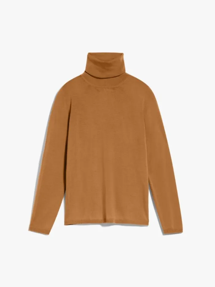 Woman Lightweight Wool Turtleneck Camel Maxmara Knitwear And Sweatshirts Woman Lightweight Wool Turtleneck Camel Maxmara Knitwear And Sweatshirts