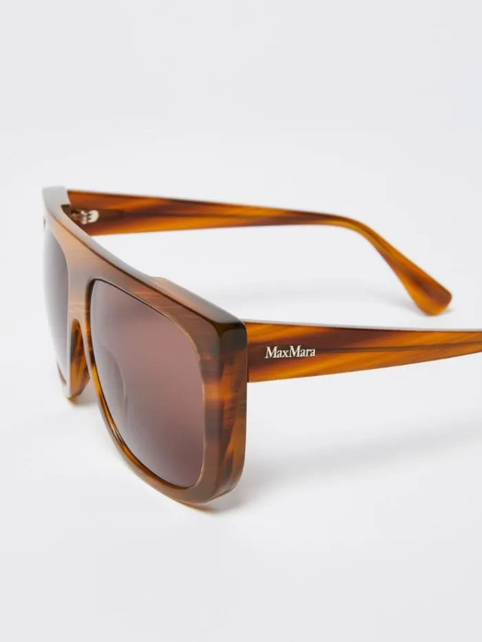 Woman Oversized Mask Sunglasses Brown Maxmara Eyewear Woman Oversized Mask Sunglasses Brown Maxmara Eyewear