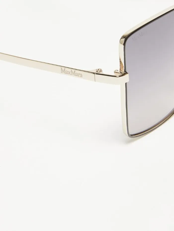 Woman Oversized Metal Sunglasses Black Maxmara Eyewear Woman Oversized Metal Sunglasses Black Maxmara Eyewear