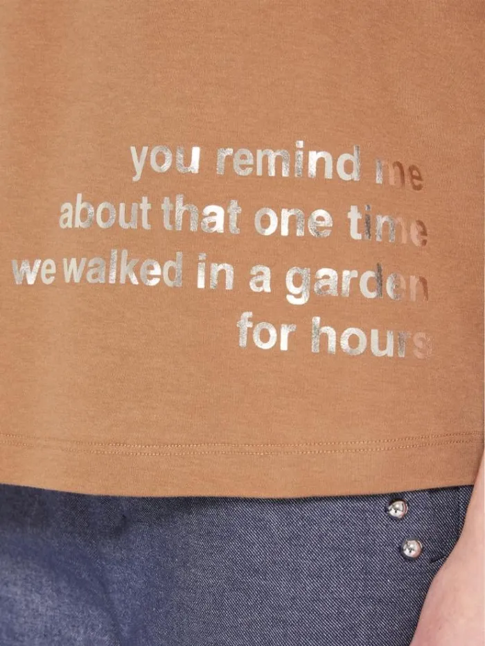 Woman Printed Cotton Tshirt Camel Maxmara Tshirts Woman Printed Cotton Tshirt Camel Maxmara Tshirts