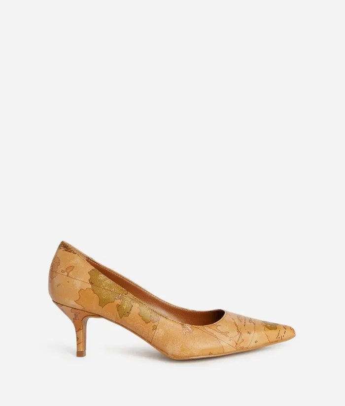 Woman Pumps Alviero Martini LowHeel Napa Leather Court Shoes Geo Classic