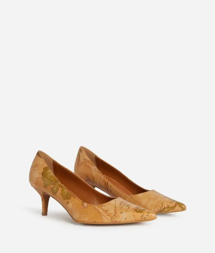 Woman Pumps Alviero Martini LowHeel Napa Leather Court Shoes Geo Classic