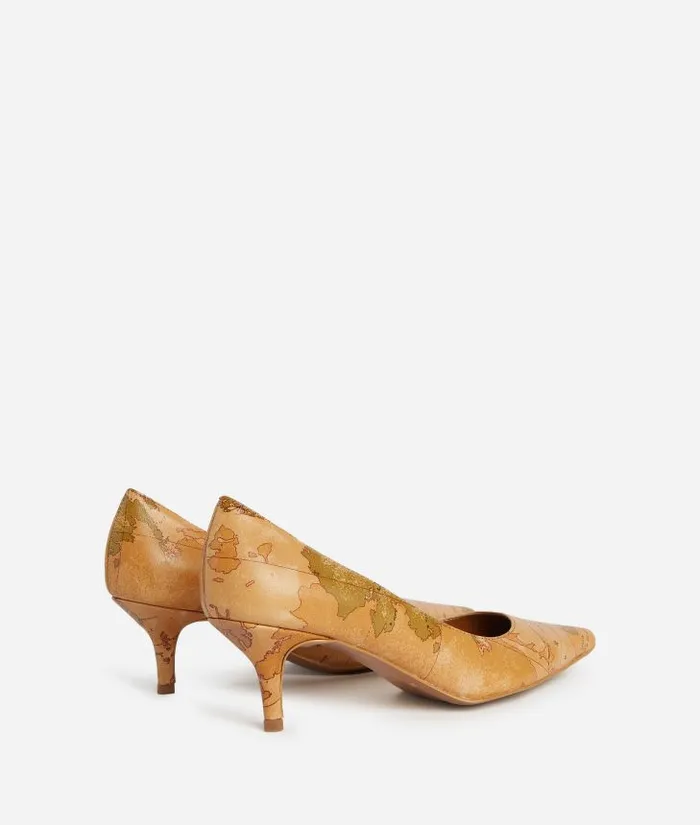 Woman Pumps Alviero Martini LowHeel Napa Leather Court Shoes Geo Classic