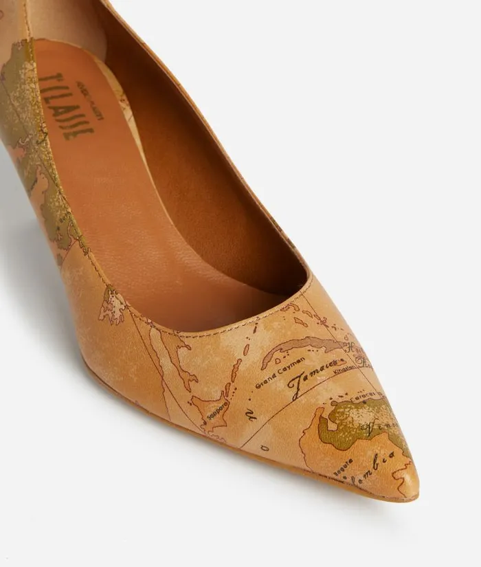Woman Pumps Alviero Martini LowHeel Napa Leather Court Shoes Geo Classic