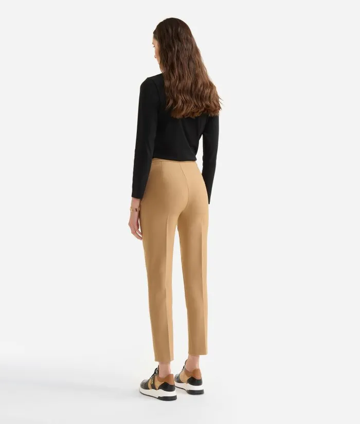 Woman Skirts and Trousers Alviero Martini Winter Cady Basic Trousers Camel