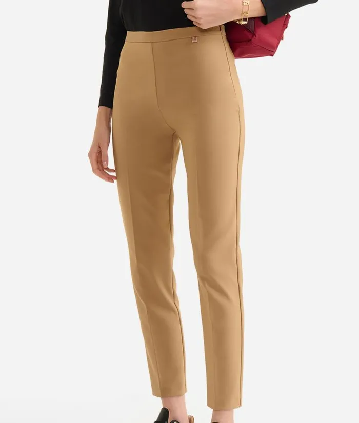 Woman Skirts and Trousers Alviero Martini Winter Cady Basic Trousers Camel