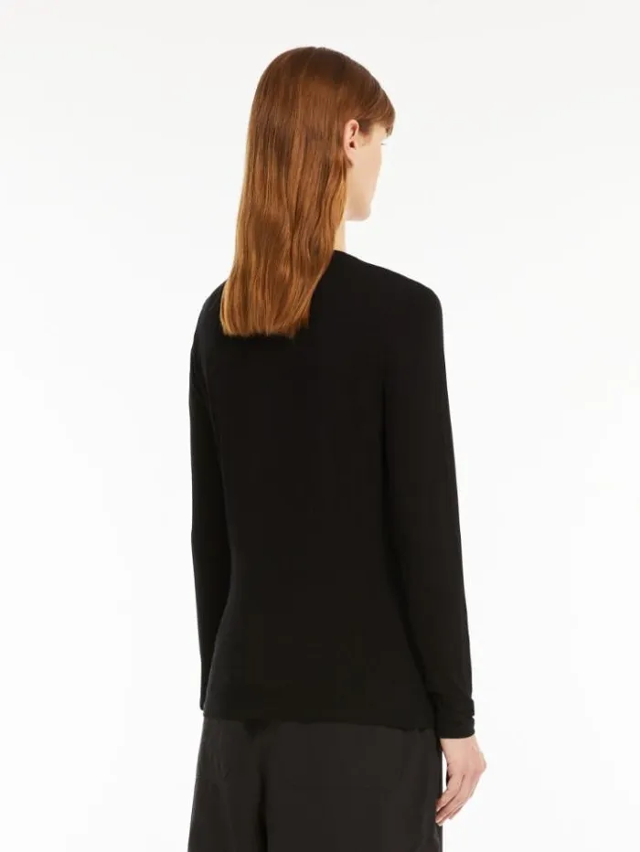 Woman Viscose Jersey Tshirt Black Maxmara Tshirts Woman Viscose Jersey Tshirt Black Maxmara Tshirts
