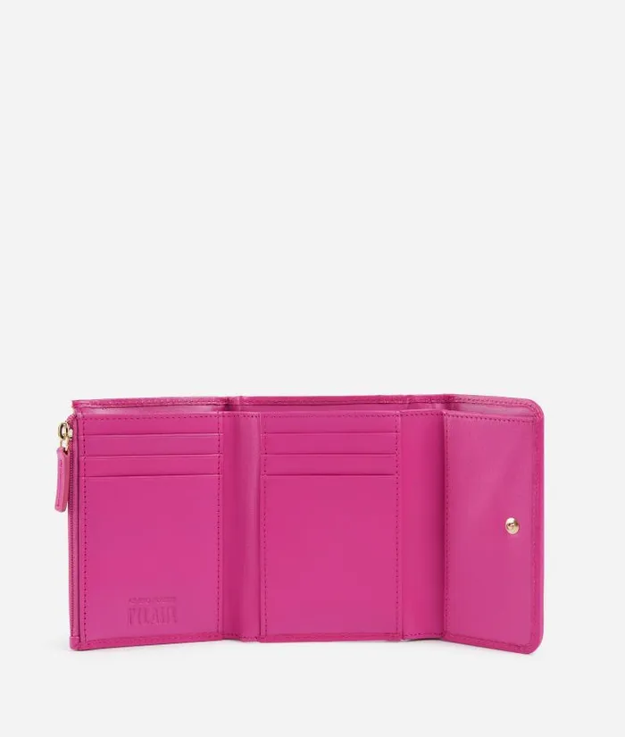 Woman Wallets Alviero Martini Social Soft Small Bifold Wallet Magenta
