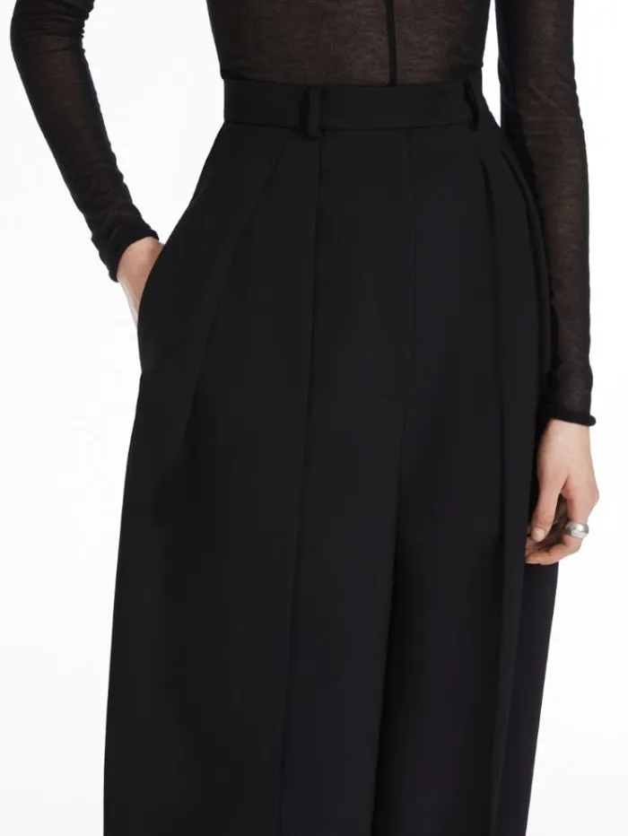 Woman Widefit Woolblend Trousers Black Maxmara Trousers Woman Widefit Woolblend Trousers Black Maxmara Trousers