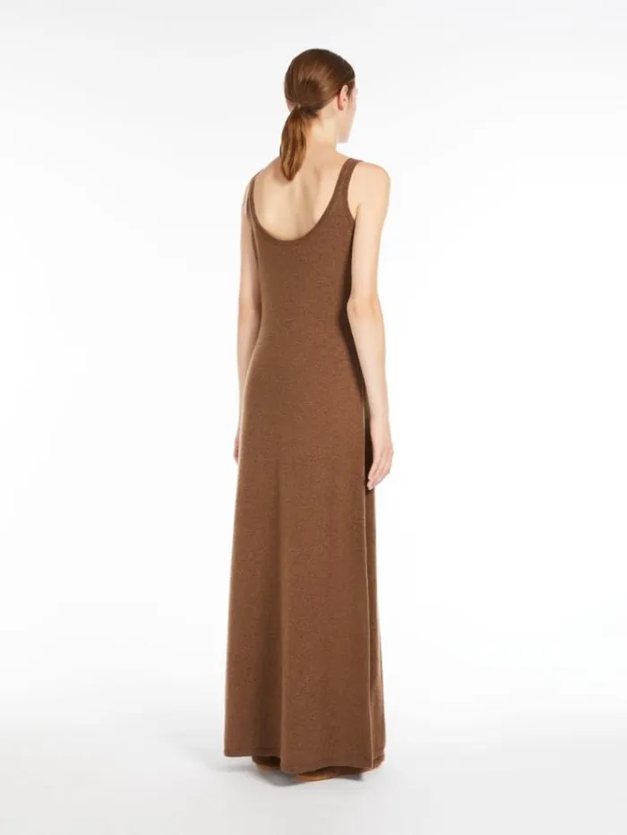 Woman Wool And Cashmere Slip Dress Light Brown Maxmara Dresses Woman Wool And Cashmere Slip Dress Light Brown Maxmara Dresses