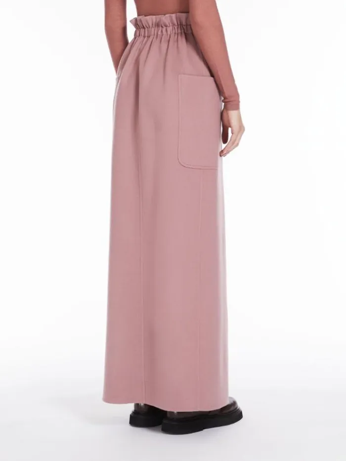Woman Wool And Cashmere Wrap Skirt Pink Maxmara Skirts