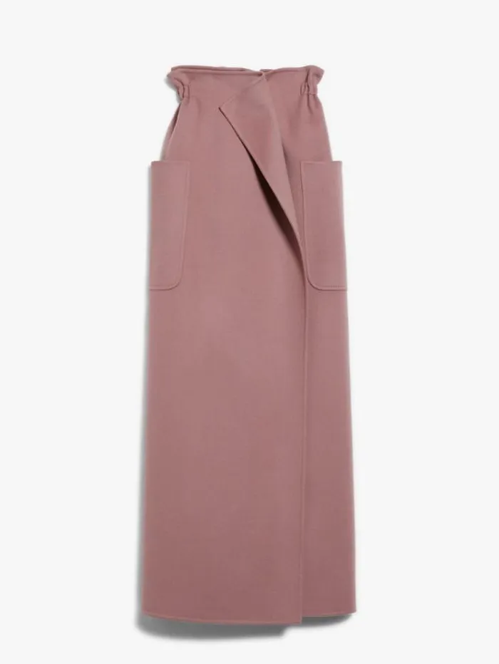 Woman Wool And Cashmere Wrap Skirt Pink Maxmara Skirts