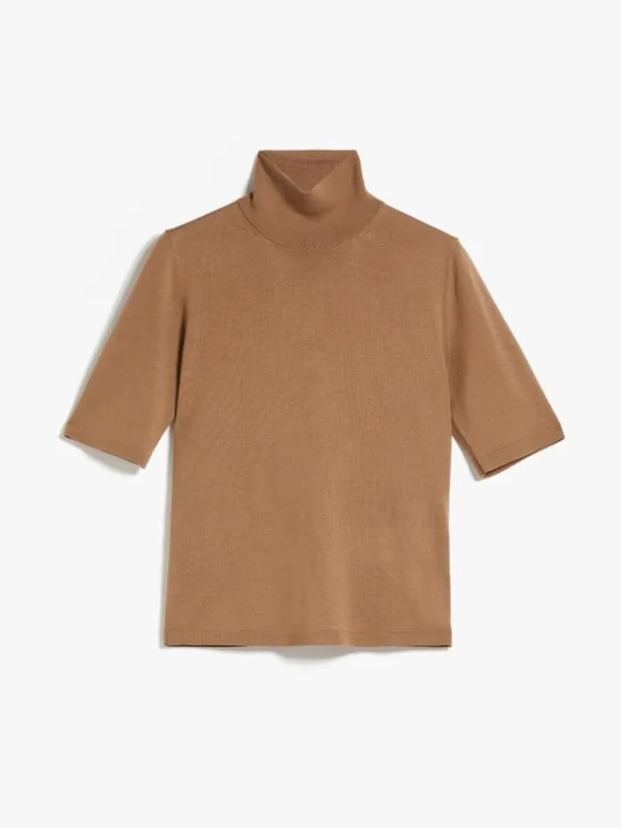 Woman Wool Yarn Mock Poloneck Sweater Skin Dore Maxmara Knitwear And Sweatshirts Woman Wool Yarn Mock Poloneck Sweater Skin Dore Maxmara Knitwear And Sweatshirts