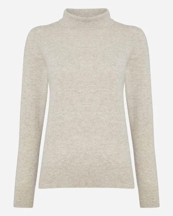 Women 007 Long Sleeve Mock Neck Cashmere JumperIn Sand Brown Sand Brown NPeal Turtle Necks
