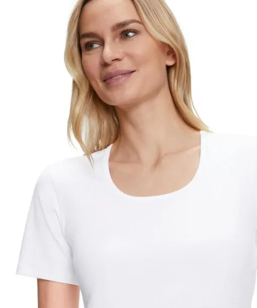 Women 2Pack Women TShirt Roundneck Daily Comfort White FALKE Shirts