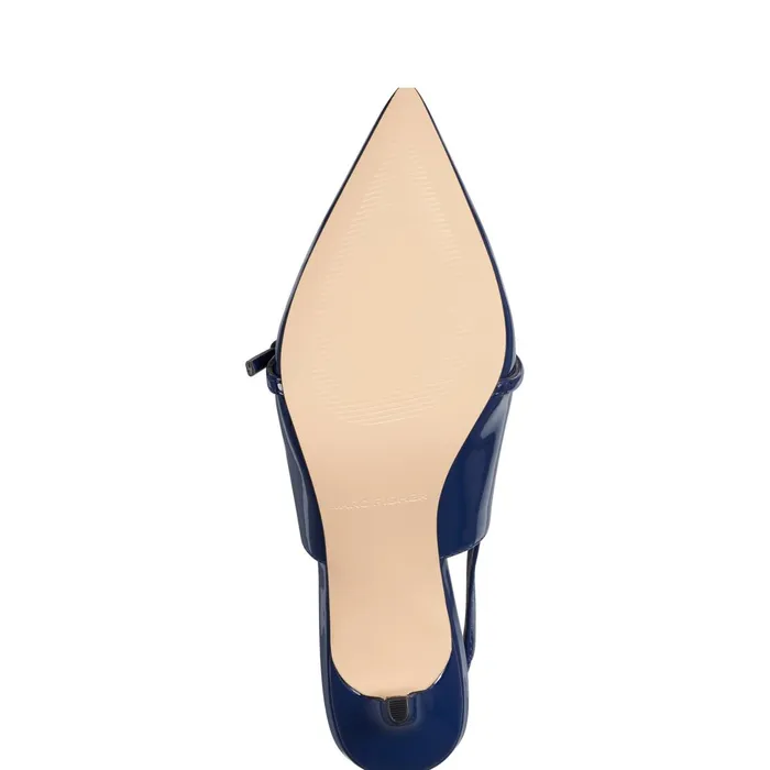 Women Alorie Slingback Pump Navy Patent Marc Fisher Heels and Pumps