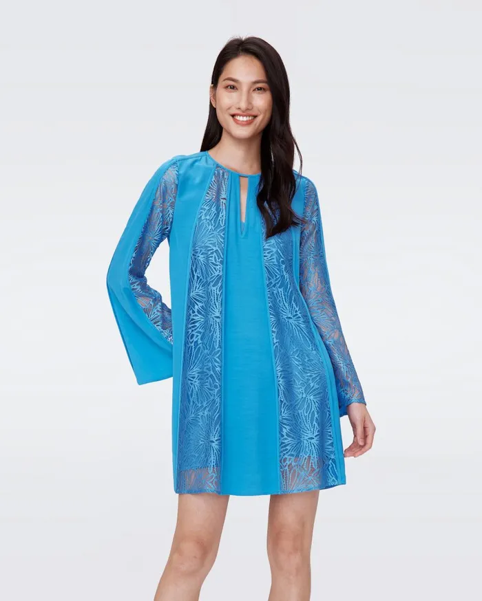 Women Anais Dress Blue DVF Dresses