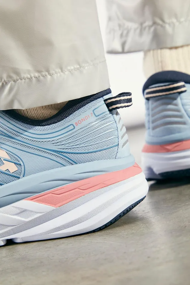 Women Athletic Shoes Free People Hoka Bondi 7 Sneakers Blue Fog Ombre Blue