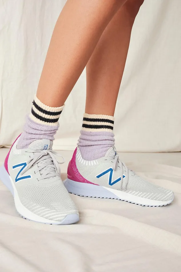 Women Athletic Shoes Free People New Balance Fuelcell Echo Sneakers Light Aluminum Cobalt