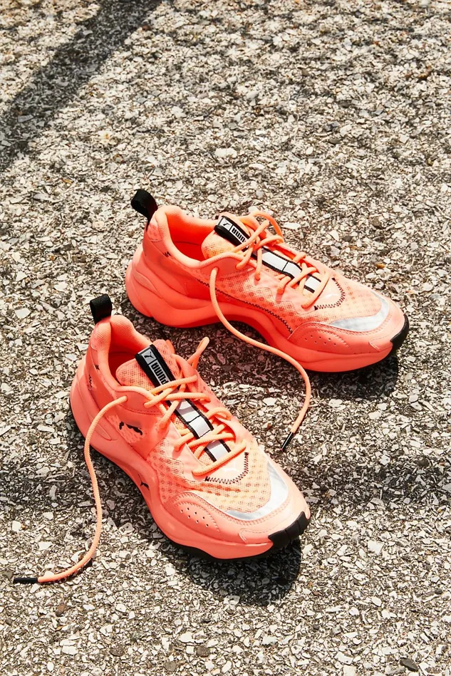 Women Athletic Shoes Free People Puma Rise Neon Sneakers Nrgy Peach