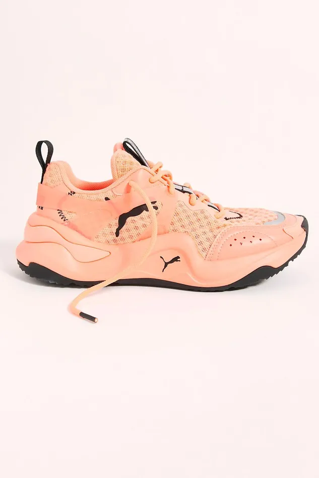Women Athletic Shoes Free People Puma Rise Neon Sneakers Nrgy Peach
