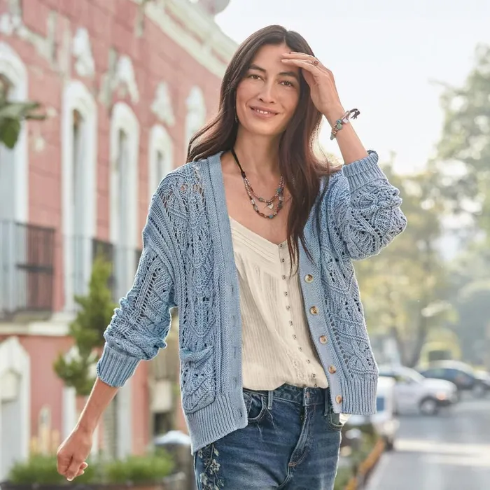 Women Aveline Cardigan Ivory Sundance Catalog Sweaters