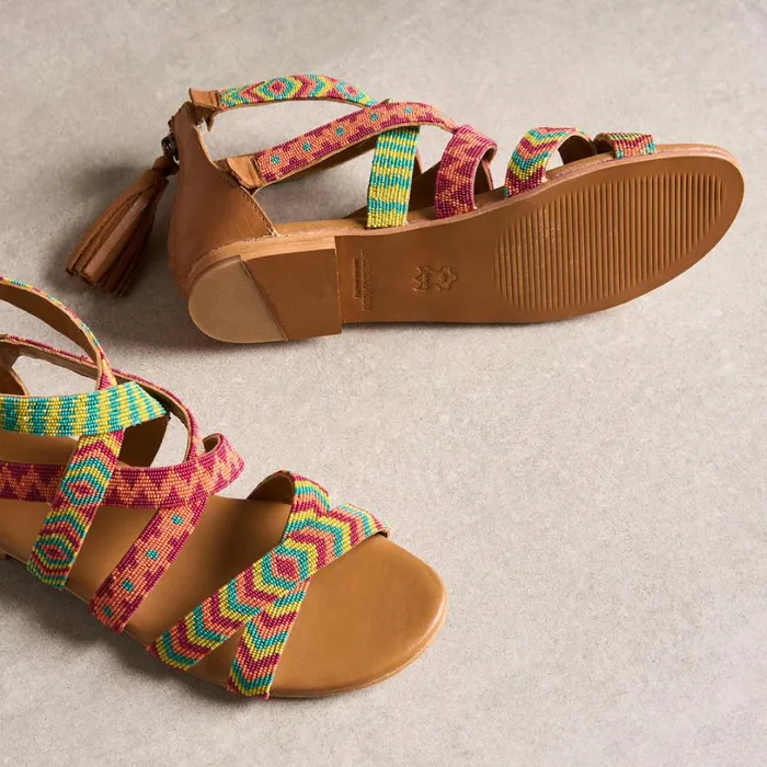Women Beaded Paradise Sandals Black White Sundance Catalog Sandals Women Beaded Paradise Sandals Black White Sundance Catalog Sandals