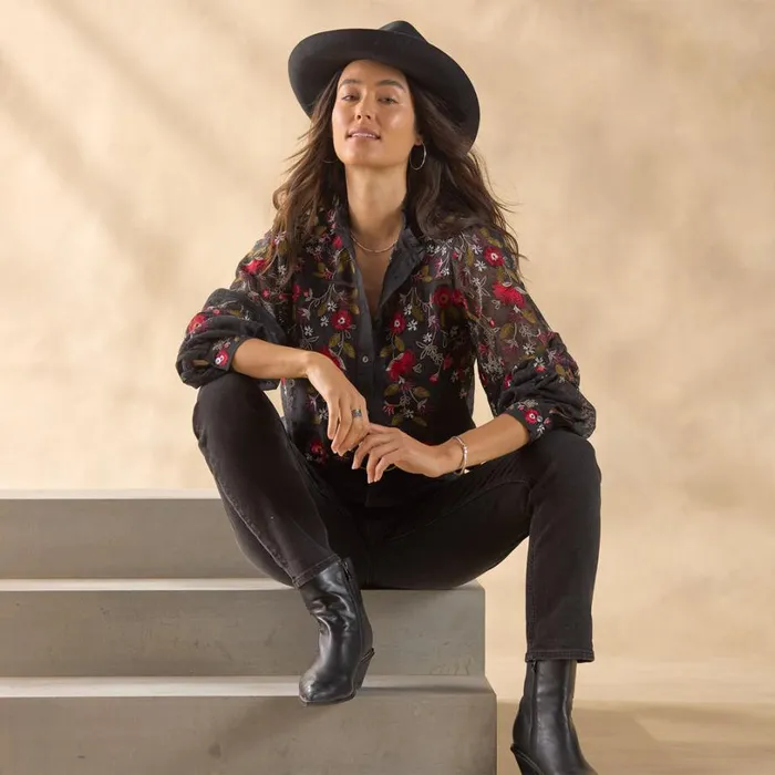 Women Beaumont Blooms Top Petite Black Sundance Catalog Petite Styles Women Beaumont Blooms Top Petite Black Sundance Catalog Petite Styles