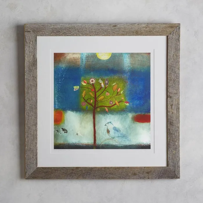 Women Bird Greets Young Tree Print Sundance Catalog Decor