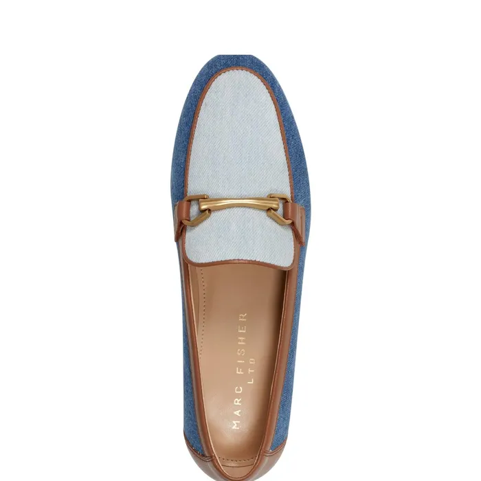 Women Bleek Loafer Denim Multi Marc Fisher Loafers and Flats