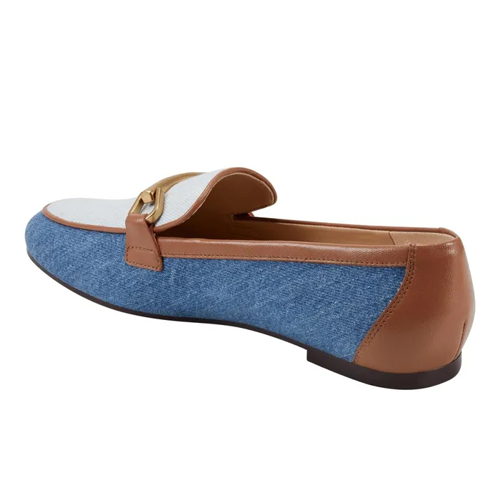Women Bleek Loafer Denim Multi Marc Fisher Loafers and Flats
