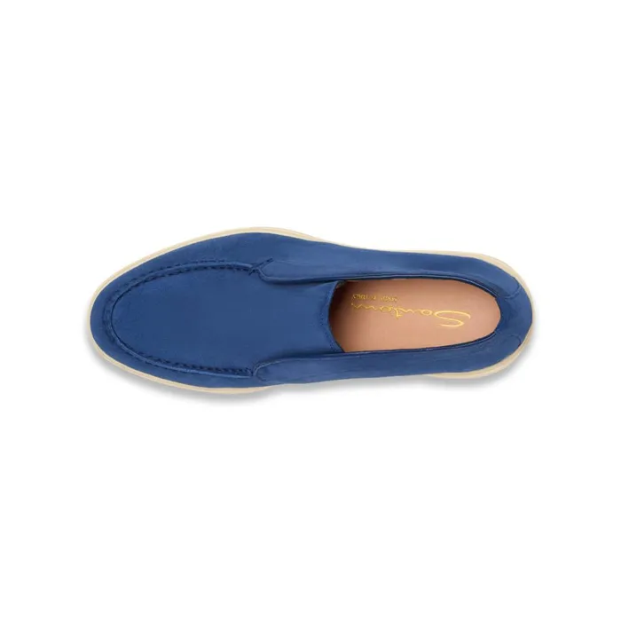 Women Blue Suede Desert Boot Santoni Boots and Ankle Boots