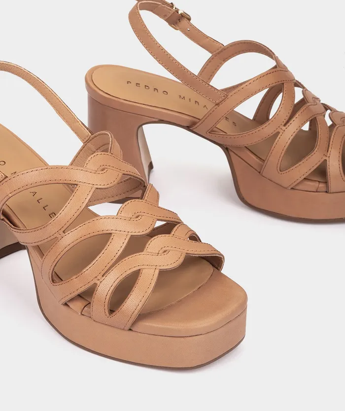 Women Bolzano Brown 8211 Heeled Sandals Pedro Miralles