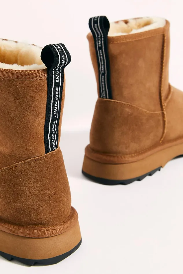 Women Boots Free People EMU Sharky Mini Boots Chestnut