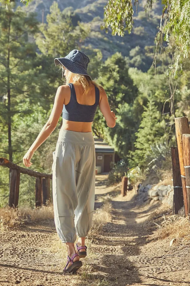 Women Bottoms Free People Give Your All Harem Pants Arctic Mist