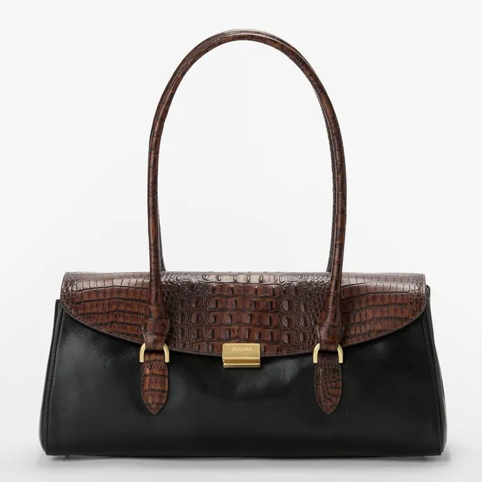 Women Brahmin Satchels Dayan Black Tuscan