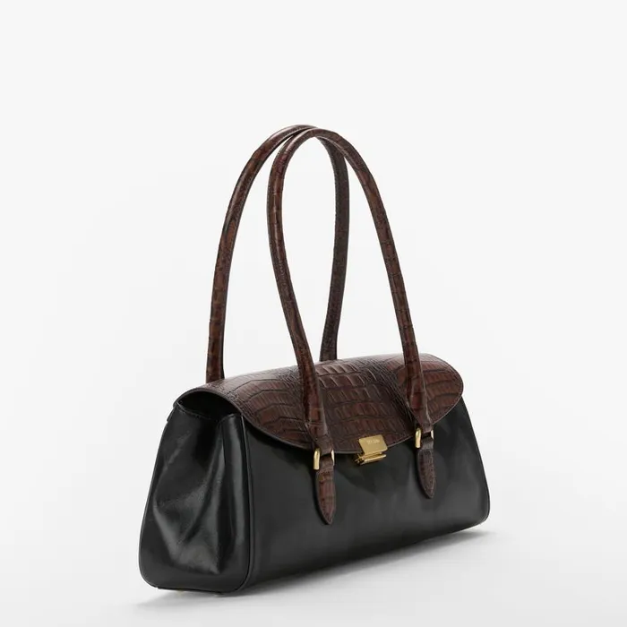 Women Brahmin Satchels Dayan Black Tuscan