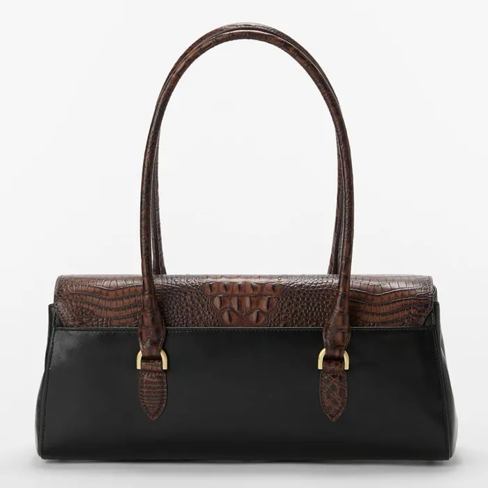 Women Brahmin Satchels Dayan Black Tuscan