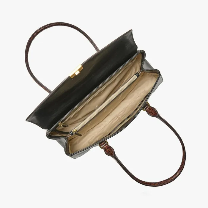 Women Brahmin Satchels Dayan Black Tuscan