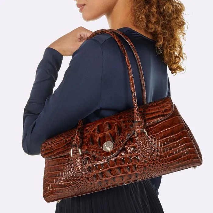 Women Brahmin Satchels Dayan Black Tuscan