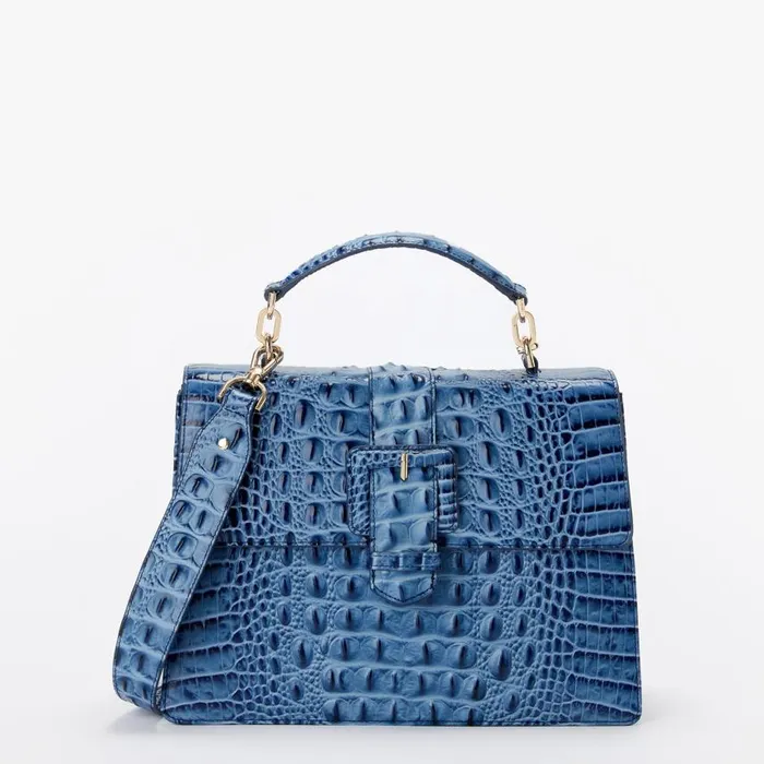 Women Brahmin Satchels Hallie Blue Serenade Melbourne
