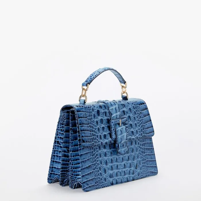 Women Brahmin Satchels Hallie Blue Serenade Melbourne