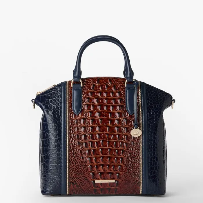 Women Brahmin Satchels Large Duxbury Satchel Navy Vesper