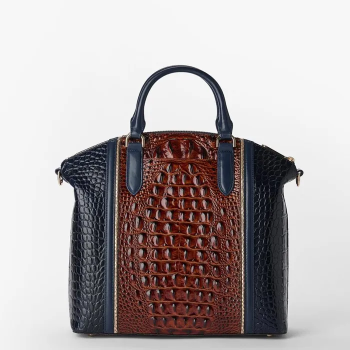 Women Brahmin Satchels Large Duxbury Satchel Navy Vesper