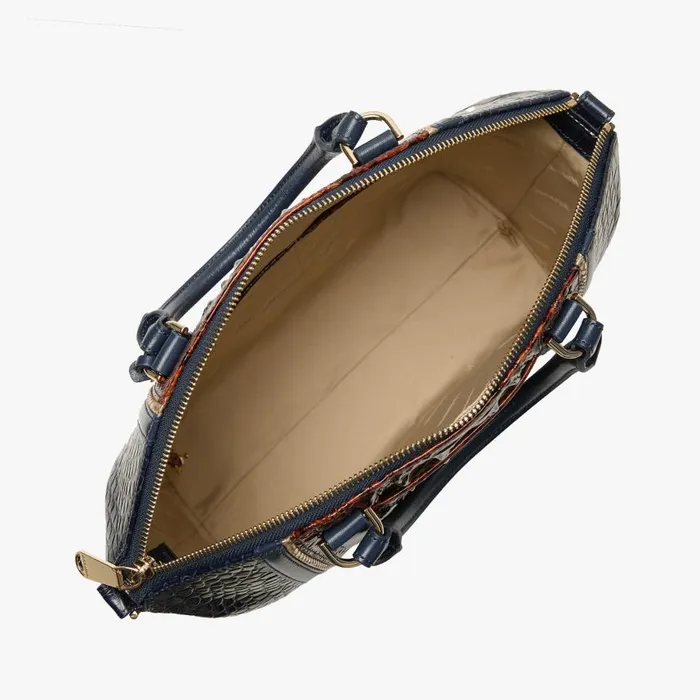 Women Brahmin Satchels Large Duxbury Satchel Navy Vesper